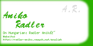 aniko radler business card